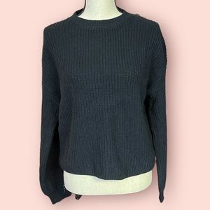 Bp Nordstrom Cotton Blend Crew Neck Sweater Black NWT